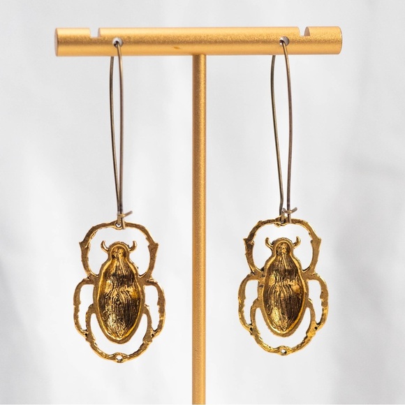 ✨Anthropologie Bitela Beetle Drop Earrings - Picture 4 of 6